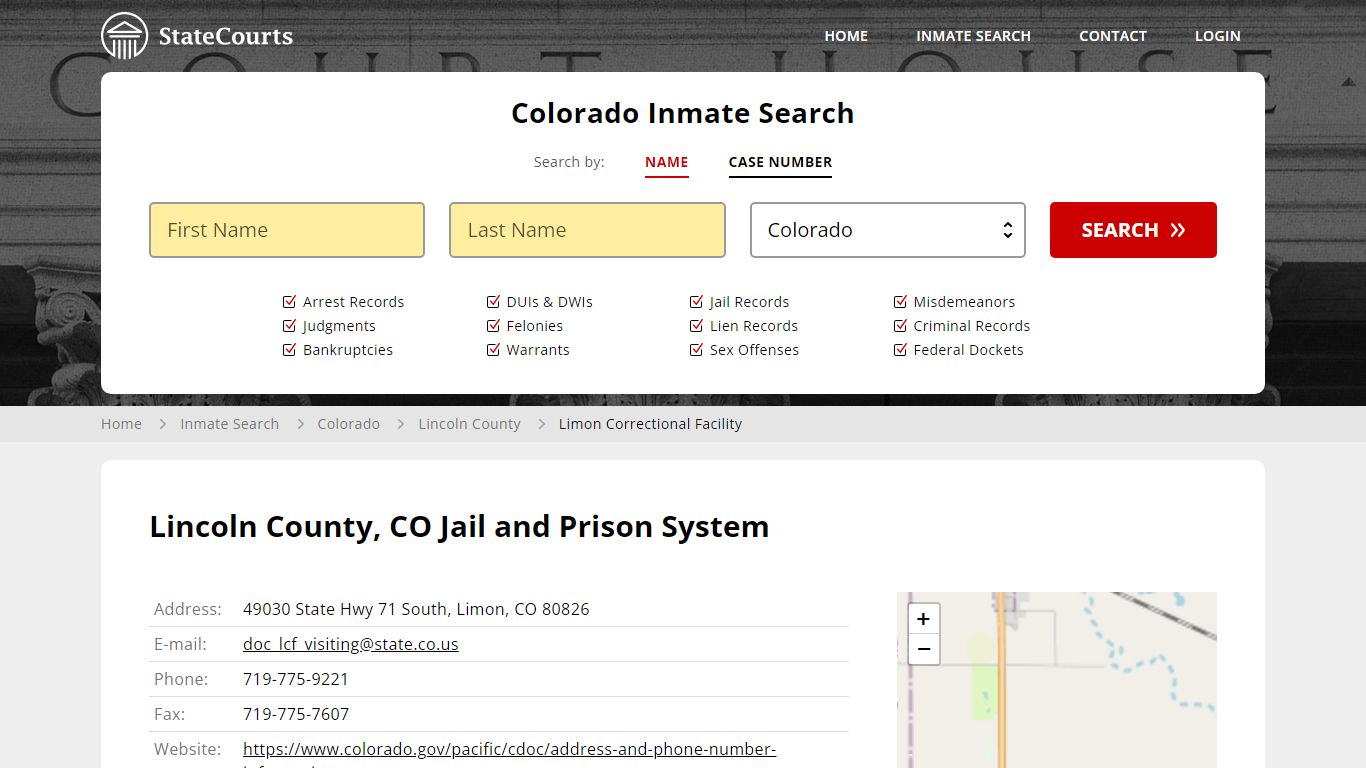 Limon Correctional Facility Inmate Records Search, Colorado - StateCourts
