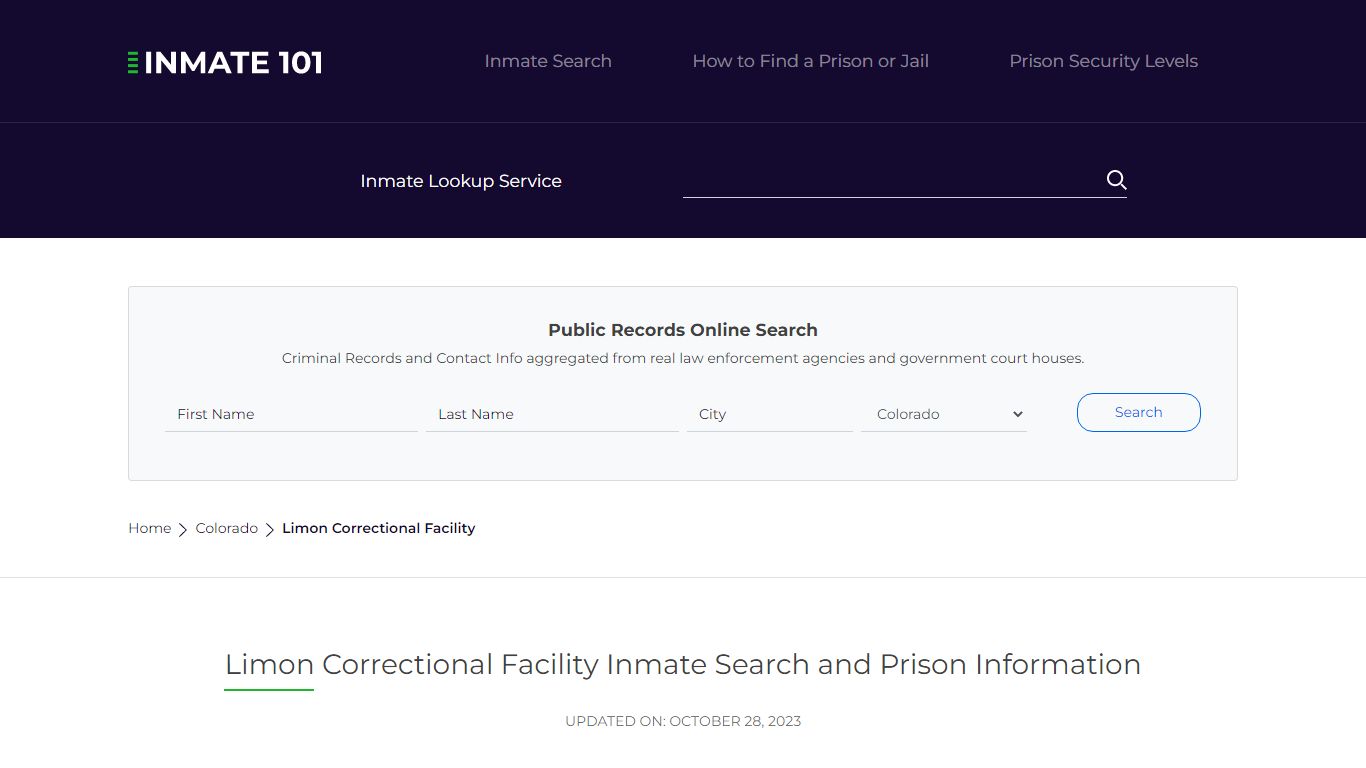 Limon Correctional Facility Inmate Search, Visitation, Phone no ...